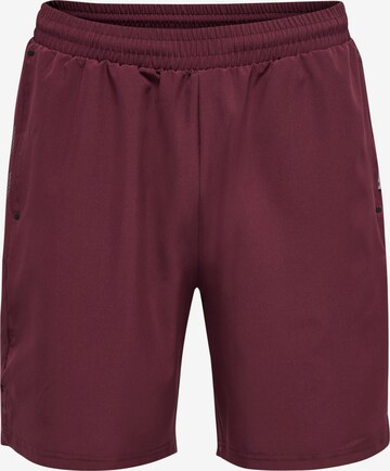 Hummel Workout Pants in Purple: front