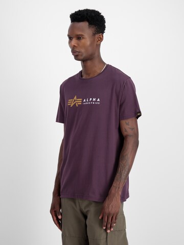 Maglietta di ALPHA INDUSTRIES in lilla: frontale