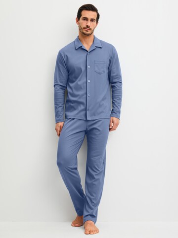 CALIDA Pyjama lang 'Relax Choice' in Blauw