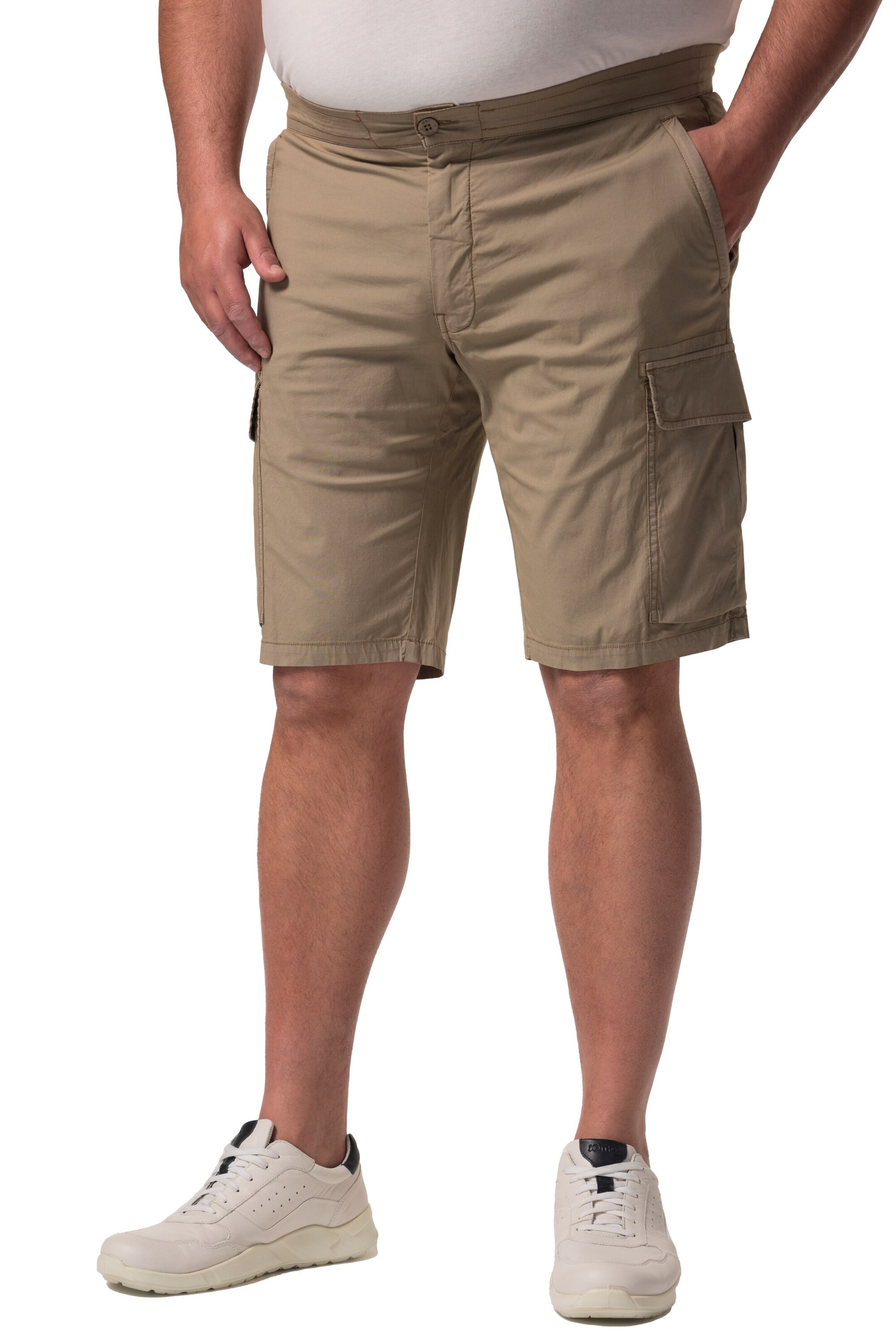 Men Plus Loosefit Broek in Beige: voorkant