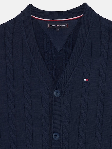 TOMMY HILFIGER Strickjacke 'GLOBAL STRIPE' in Blau