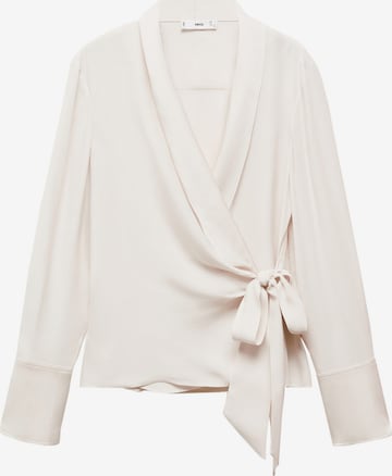 MANGO Blouse 'RIDER' in Beige: voorkant