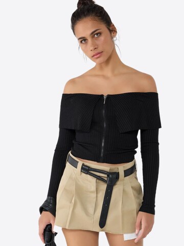 No Matter What Knit cardigan in Black: front