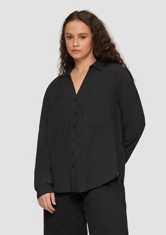 QS Blouse in Zwart: voorkant