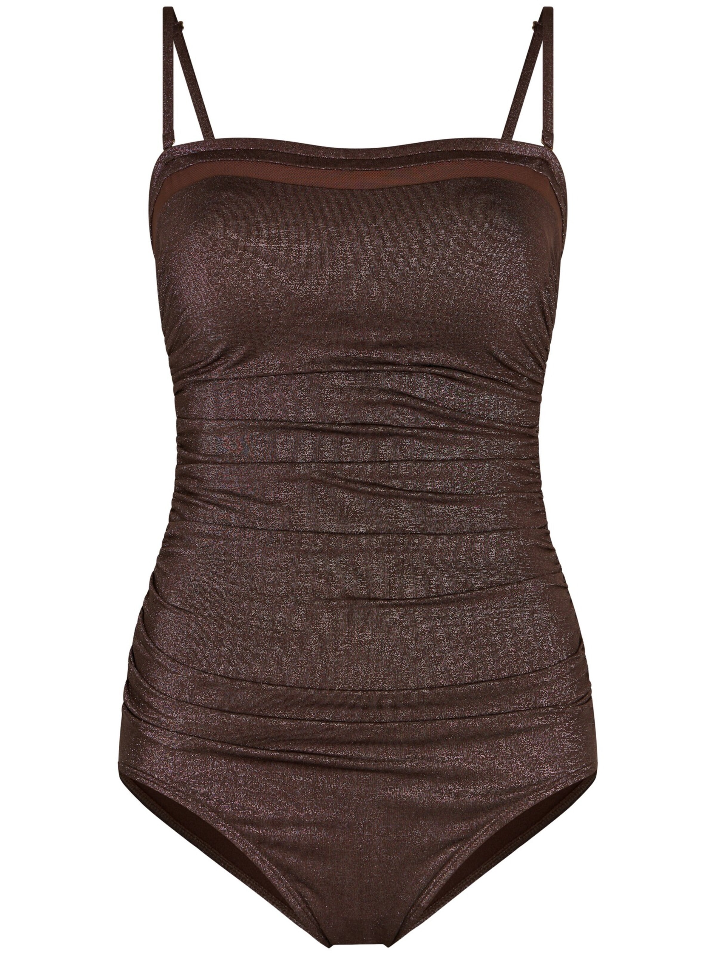 Pastunette Shaping-badpak 'Bandeau swimsuit' in S in de kleur Donkerbruin, Productweergave