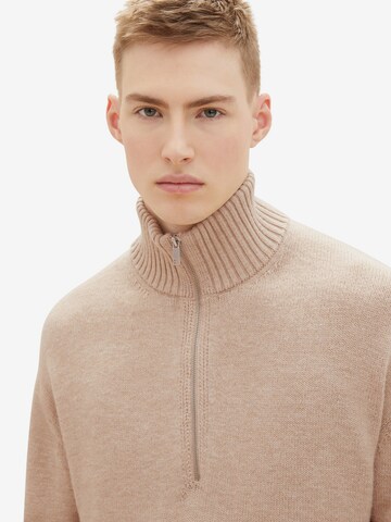 TOM TAILOR DENIM Pullover in Beige