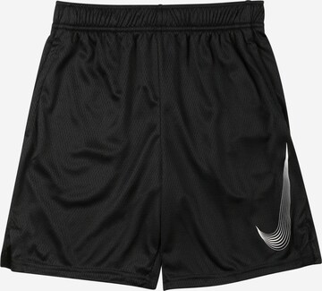 NIKE Workout Pants in Black: front