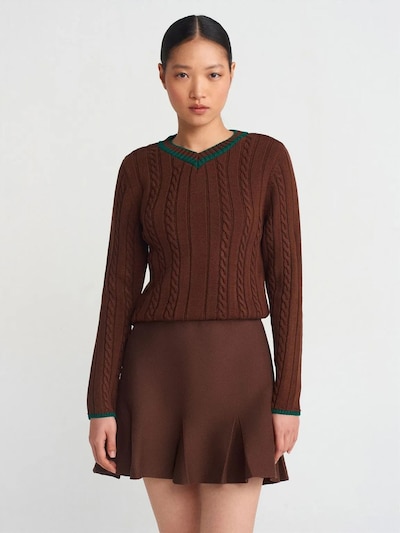 Dilvin Pull-over 'Pullover' en S-L en marron châtaigne, Vue avec produit