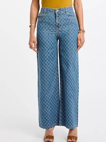 Morgan Wide leg Jeans '252-PSTEL' in Blauw: voorkant