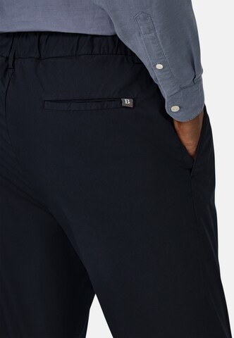 Boggi Milano Regular Bandplooibroek in Blauw