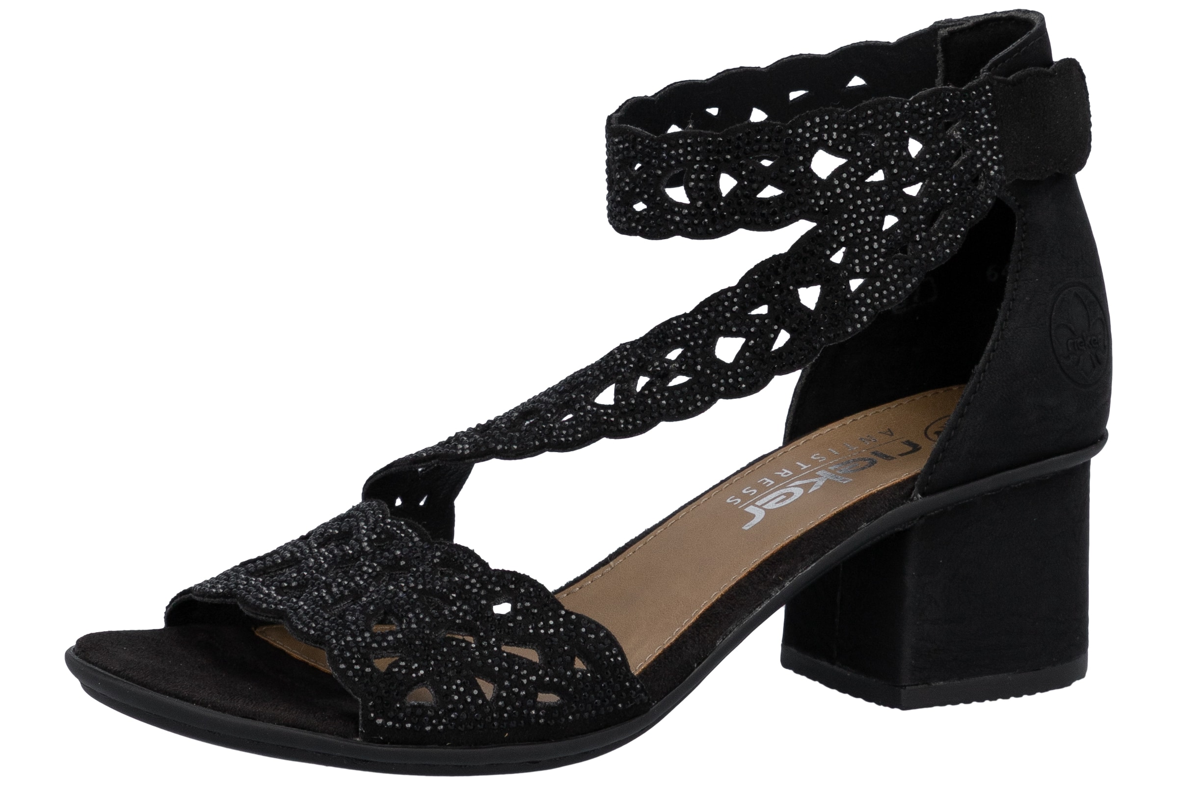 Rieker Sandals in Black: front