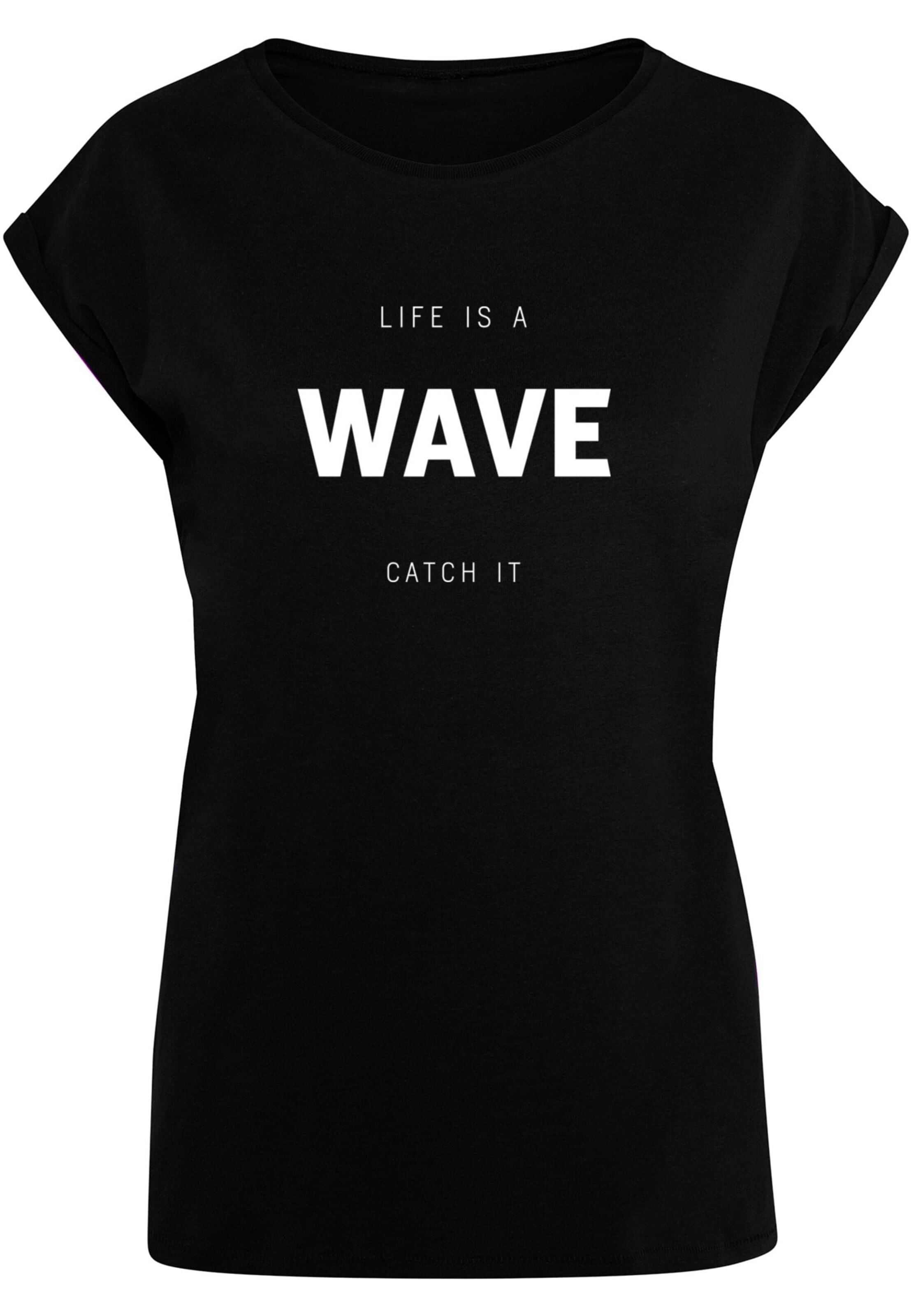 T-shirt 'Summer - Life is a wave' Merchcode en noir : devant