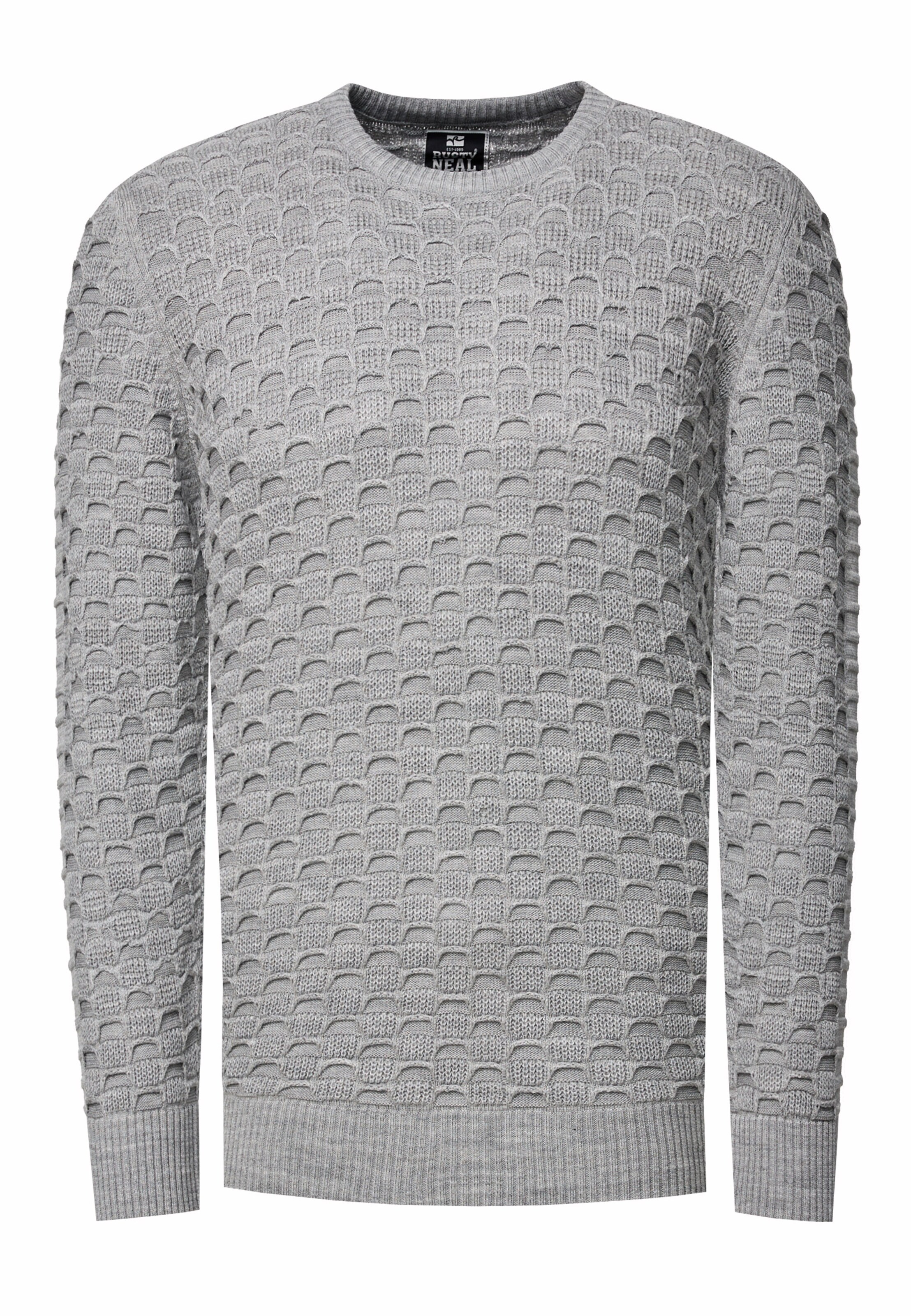 Rusty Neal Pullover in Grau: Vorderseite