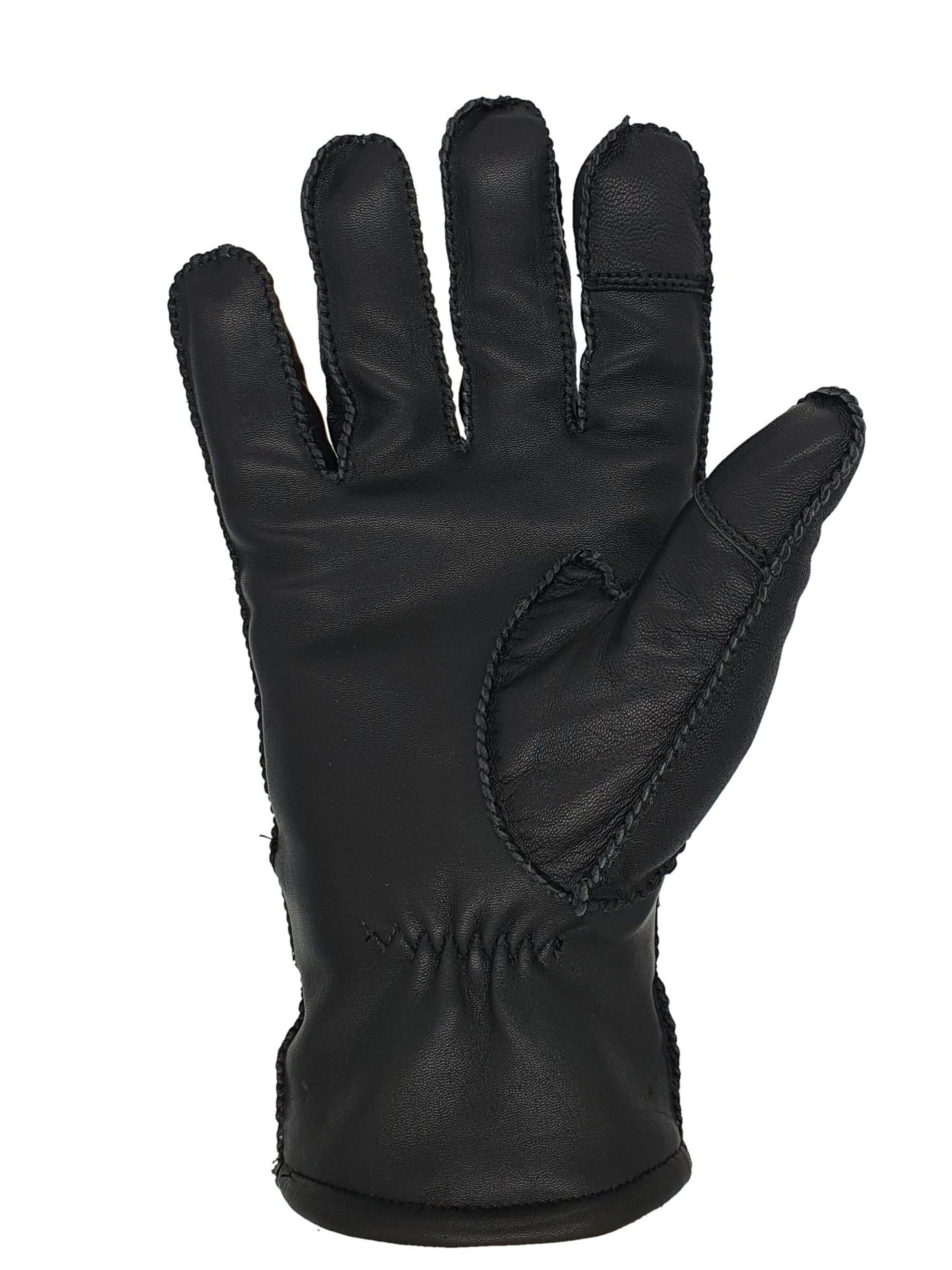 Glow Hamburg Full Finger Gloves 'FW01-01XX-1' in Black