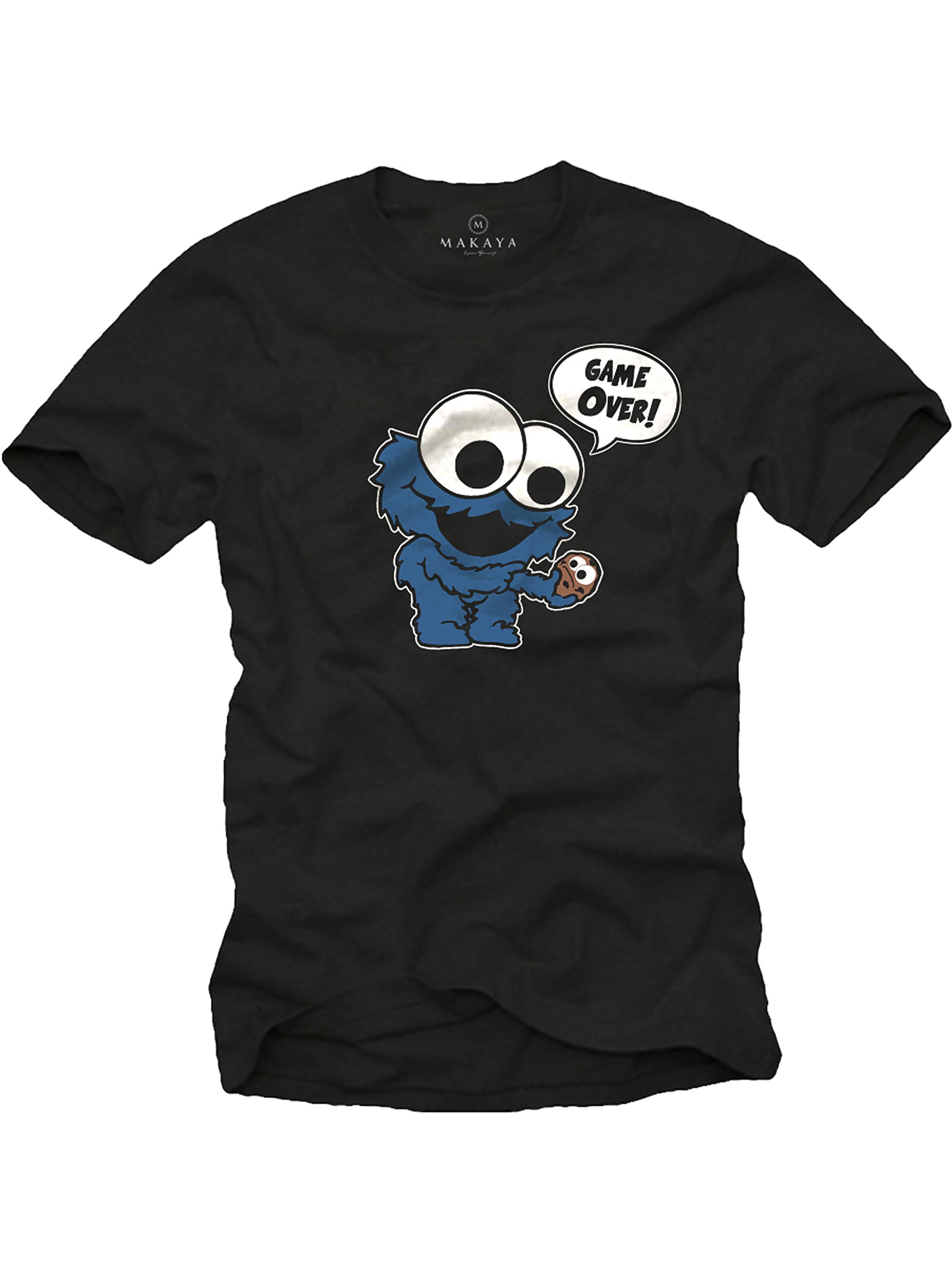 MAKAYA Shirt 'GameOver Monster' in Black: front