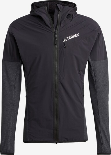 ADIDAS TERREX Athletic fleece jacket 'Techrock' in Black / mottled black / White, Item view