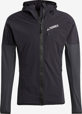 ADIDAS TERREX Funktionsfleecejacke 'Techrock' in Schwarz: predná strana