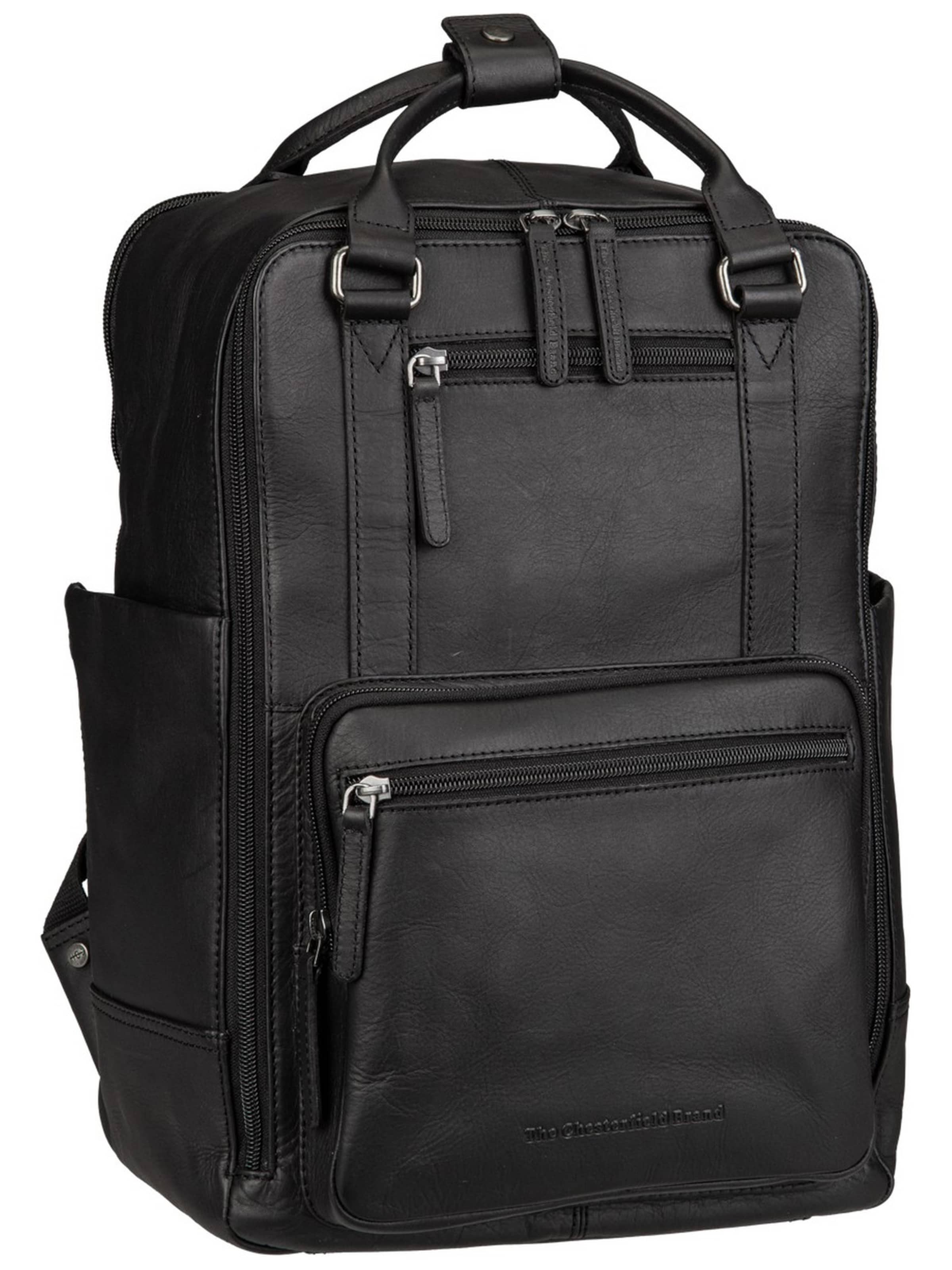 The Chesterfield Brand Backpack 'Calden' in Black: front