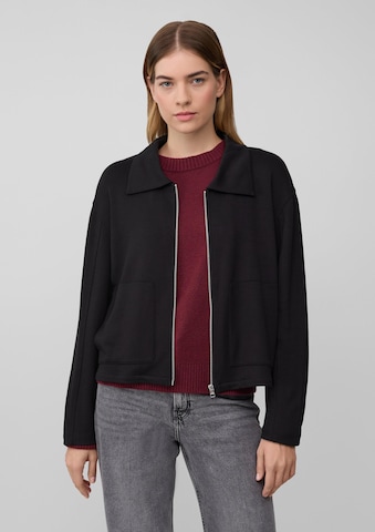 Veste de survêtement s.Oliver en noir : devant