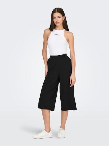 ONLY Wide Leg Hose 'ONLSANIA' in Schwarz