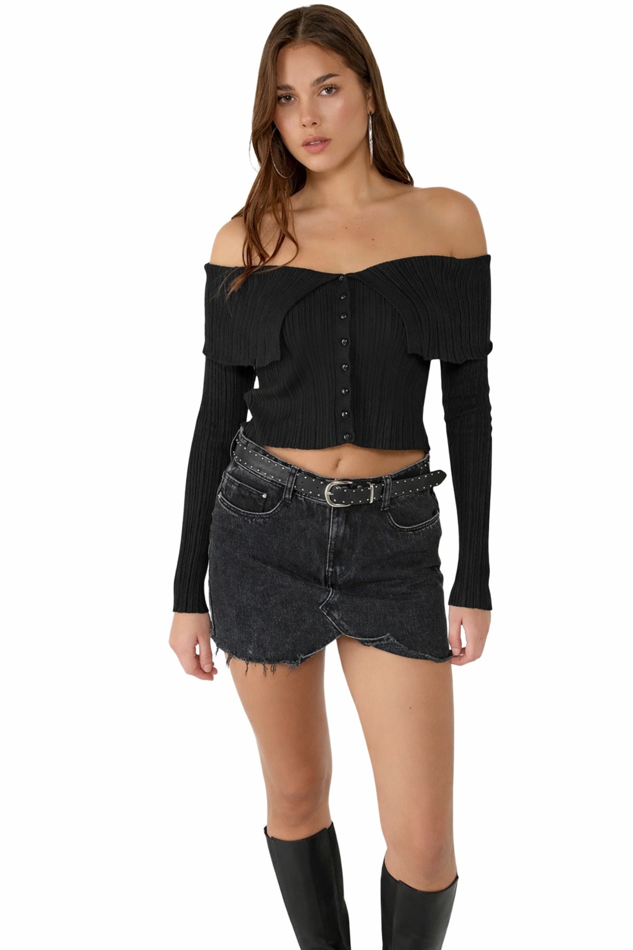 No Matter What Knit cardigan in Black
