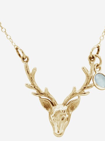 Gemshine Necklace 'Alpin Hirsch' in Gold