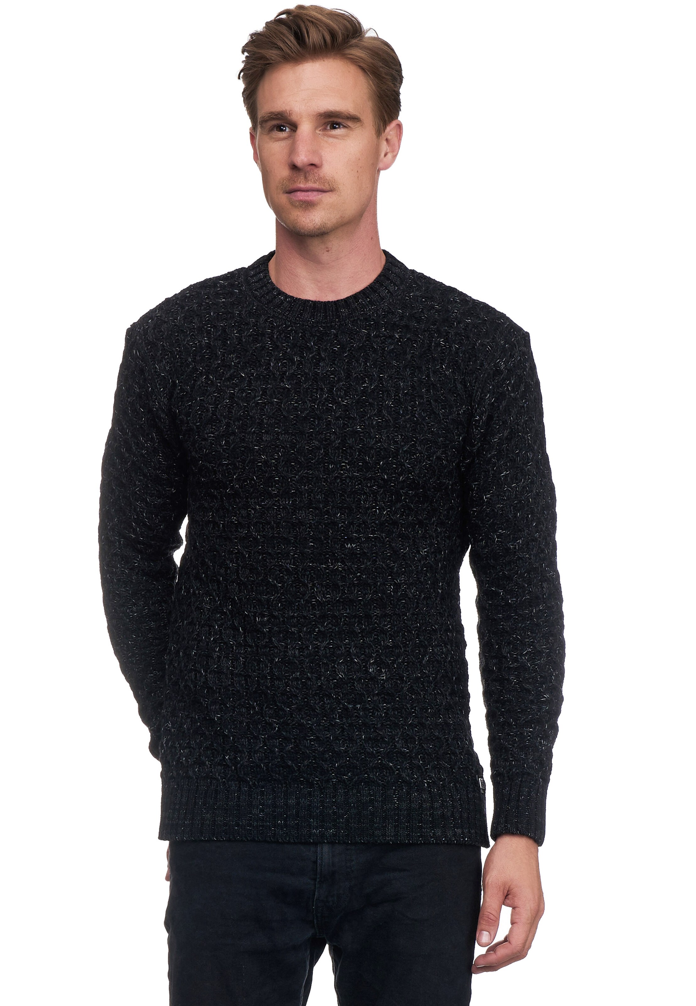 Rusty Neal Strickpullover in Schwarz: Vorderseite