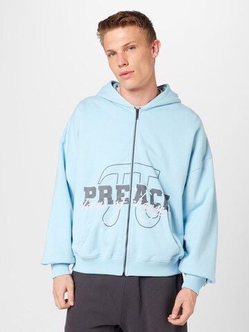 Preach Sweatjacke 'Varsity' - (GOTS) in Blau: predná strana