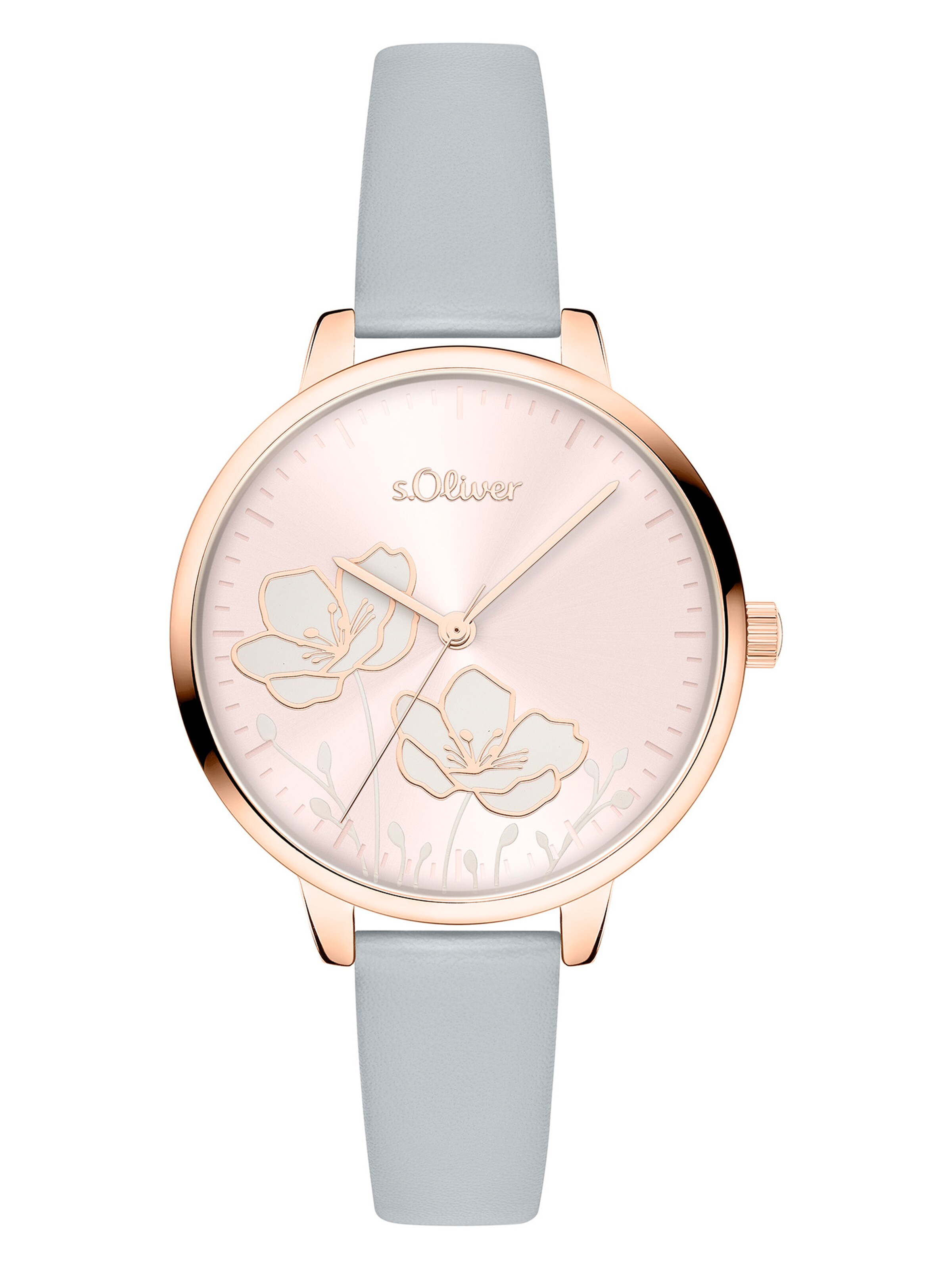 s.Oliver Analog Watch in Grey: front