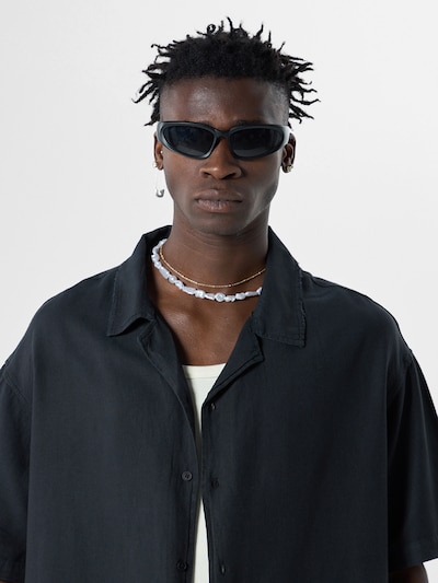 VAMOS CLO Button Up Shirt 'Snowdrop' in Mixed colours / Black, Item view