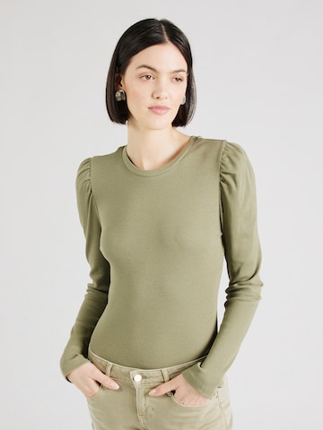 PIECES Shirt 'JANNA' in Green: front