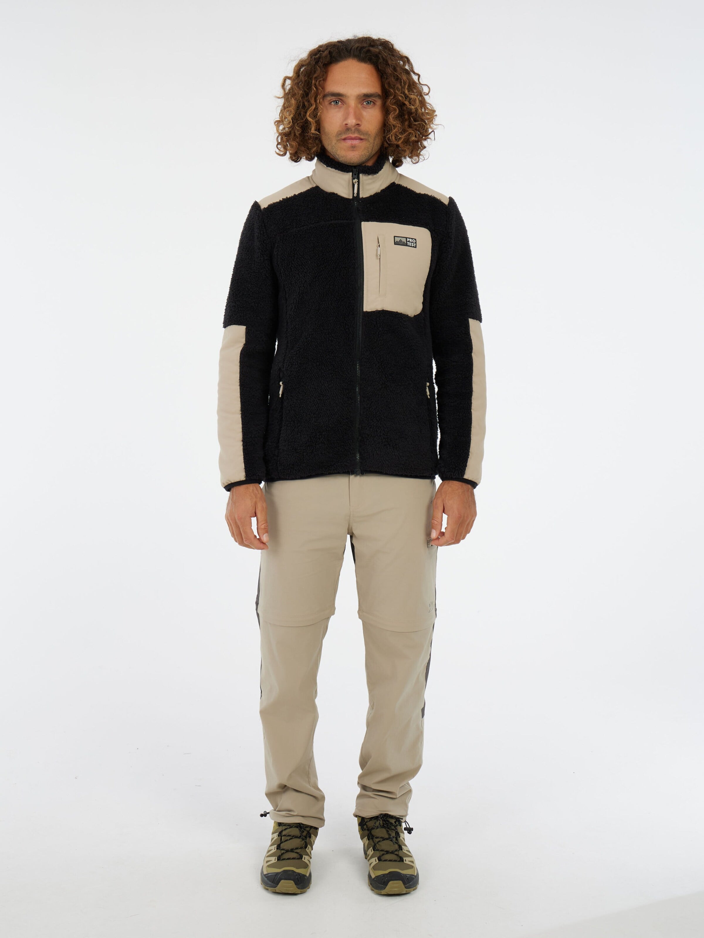 PROTEST Fleece jas 'PRTBleaker' in Zwart