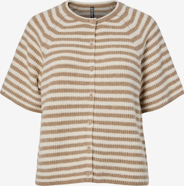 PIECES Cardigan 'PCMalou' i brun: forside