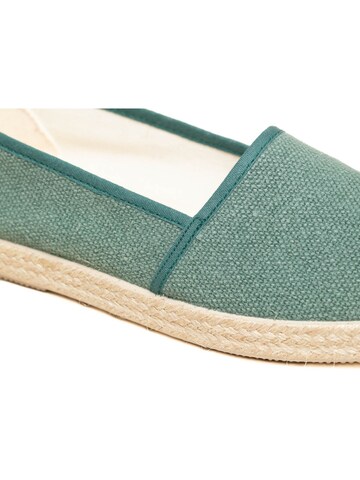 Gottstein Espadrilles 'Espadrille Camping Linen uni V' in Green