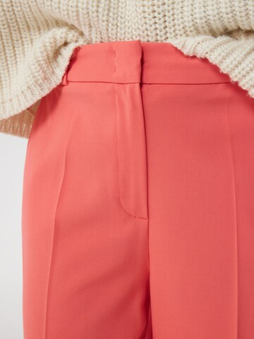 COMMA Wide leg Trousers with creases in Orange
