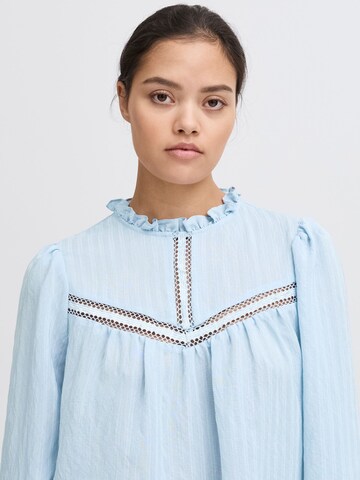 ICHI Langarmbluse ' IXSASSY ' in Blau