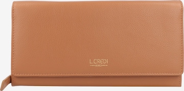 L.CREDI Wallet 'Evelyn' in Brown: front