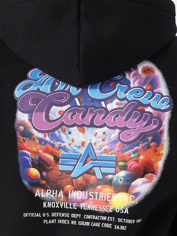 Felpa 'Candy' di ALPHA INDUSTRIES in nero