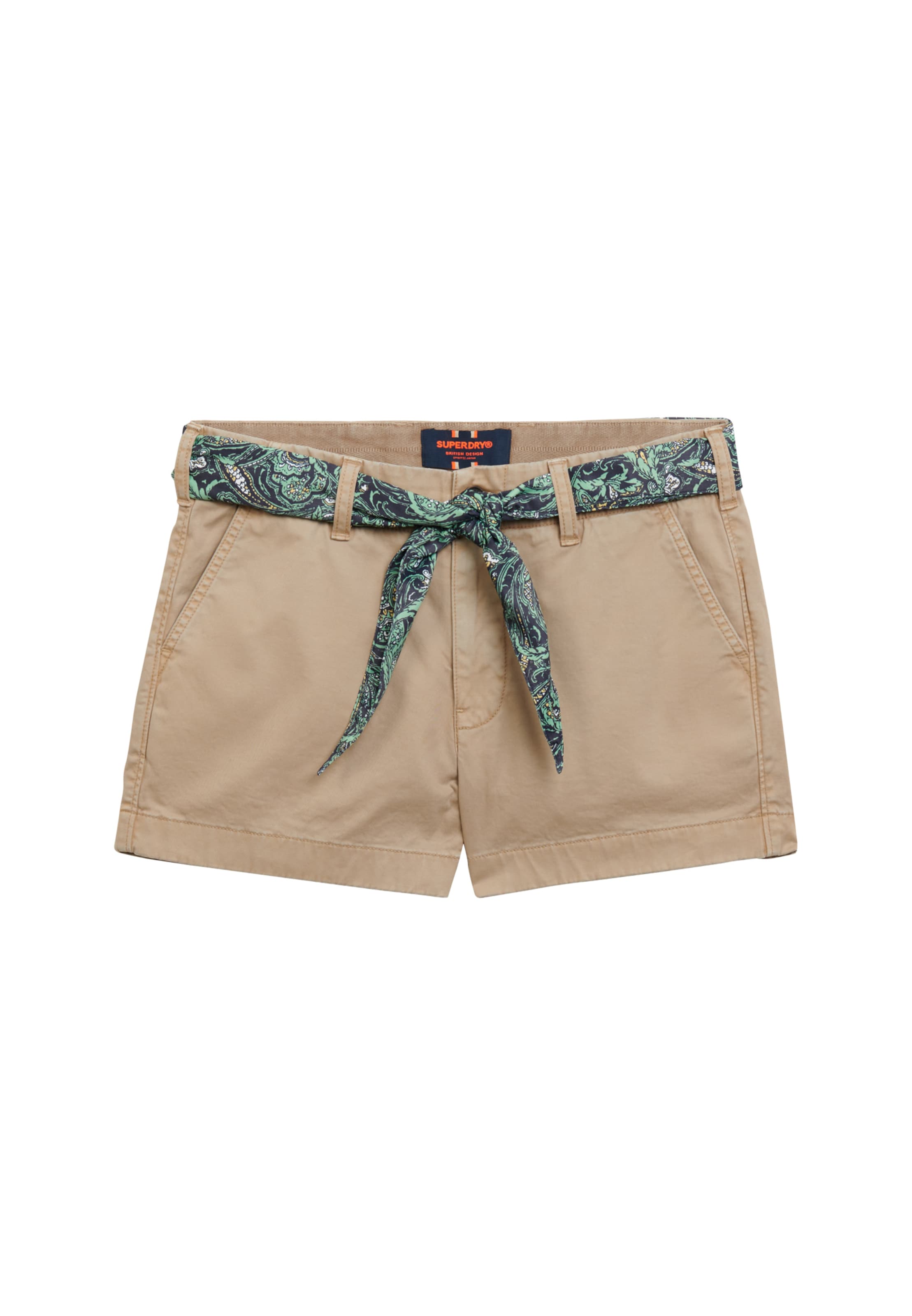 Coupe slim Pantalon chino 'Classic' Superdry & Co en beige : devant
