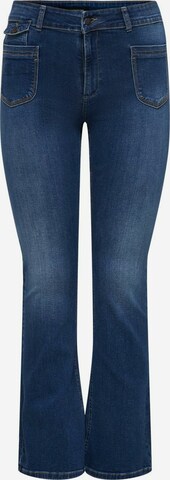 ONLY Carmakoma Bootcut Jeans in Blauw: voorkant