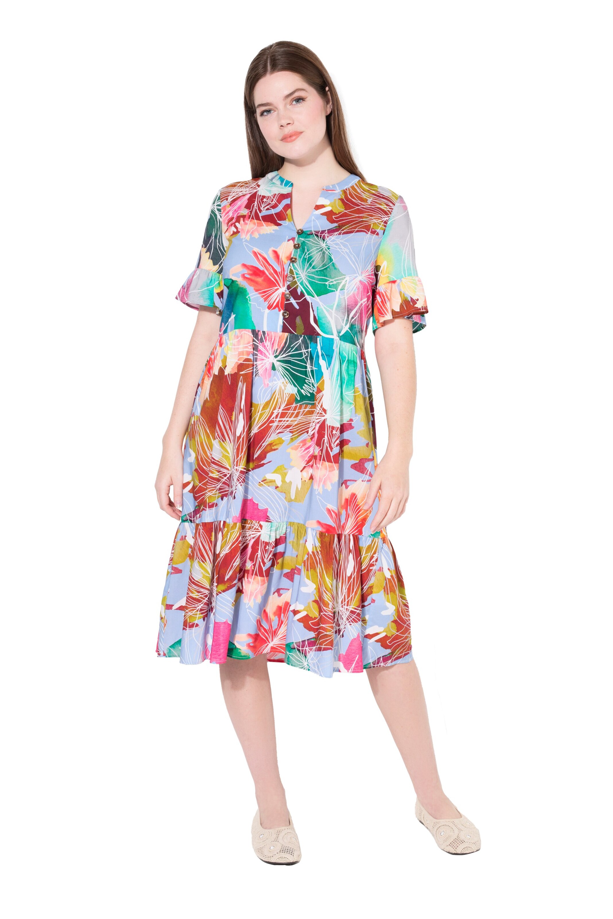 Ulla Popken Jurk in Gemengde kleuren: voorkant