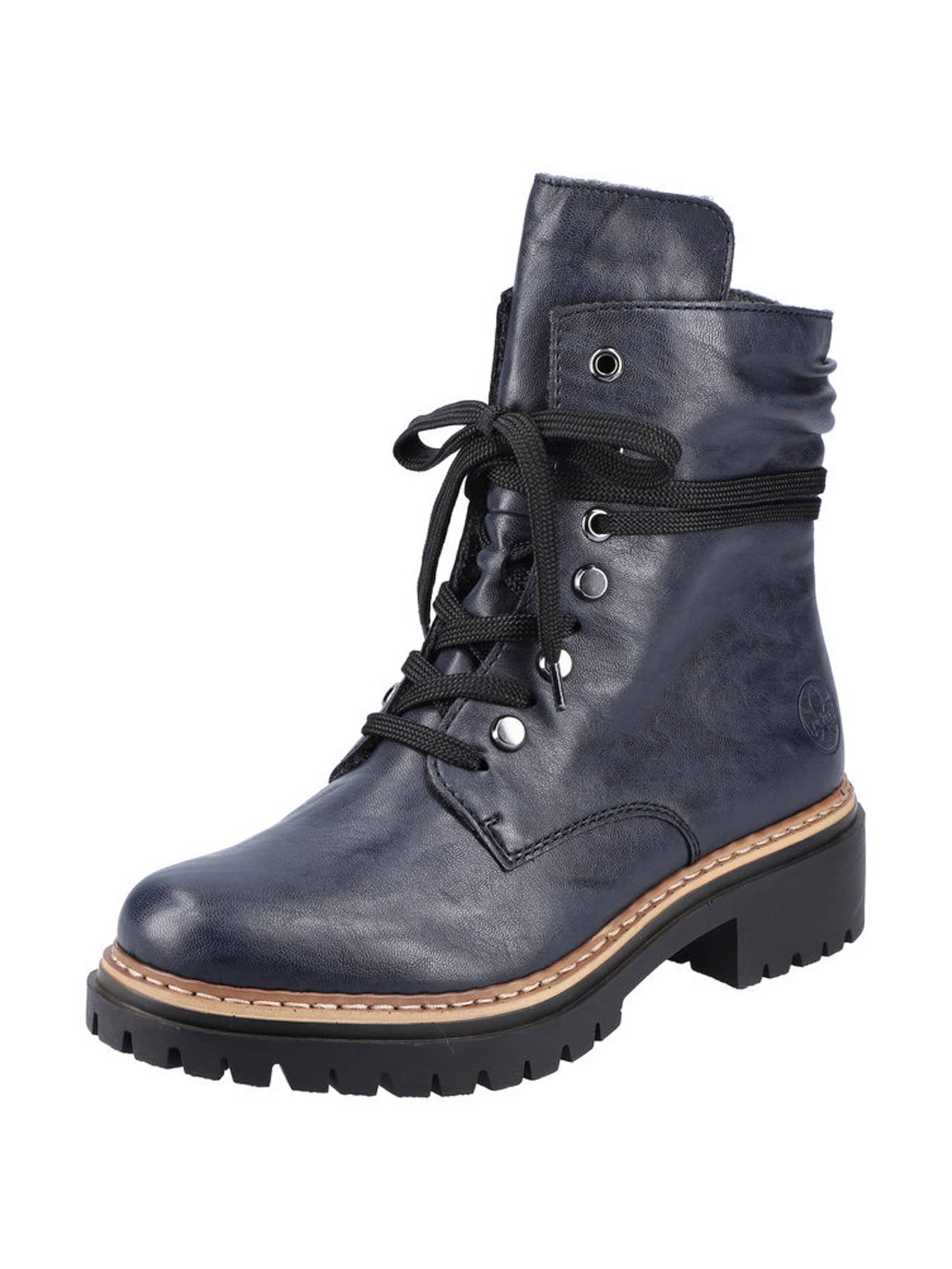 Bottines à lacets Rieker en bleu : devant