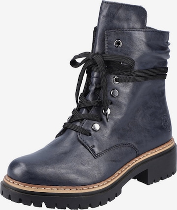 Rieker Lace-up bootie in Blue: front