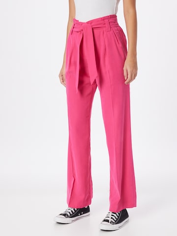 Wide Leg Pantalon à plis ESPRIT en rose : devant