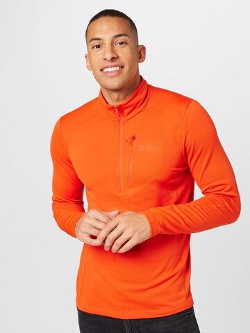 JACK WOLFSKIN Athletic Sweatshirt 'Kolbenberg' in Orange: front