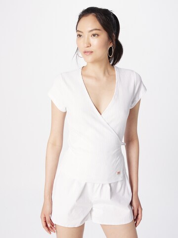 LEVI'S ® Μπλουζάκι 'Dry Goods Pointelle Wrap' σε λευκό: μπροστά