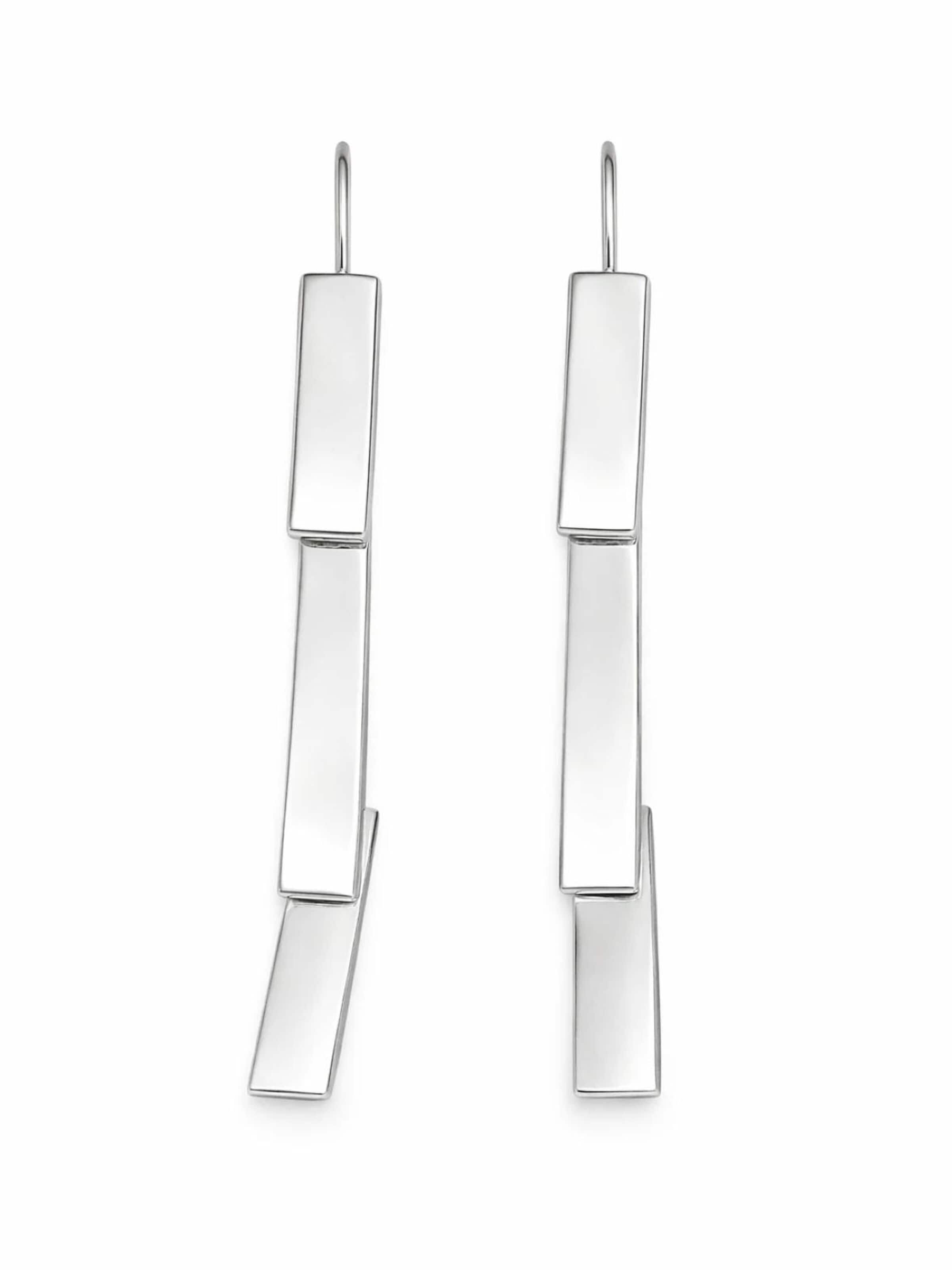Orecchini 'Unique Triple Scale Sterling Silver Pendant 925 100%' di Plata Única in argento: frontale