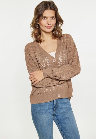 Cardigan Usha en marron : devant