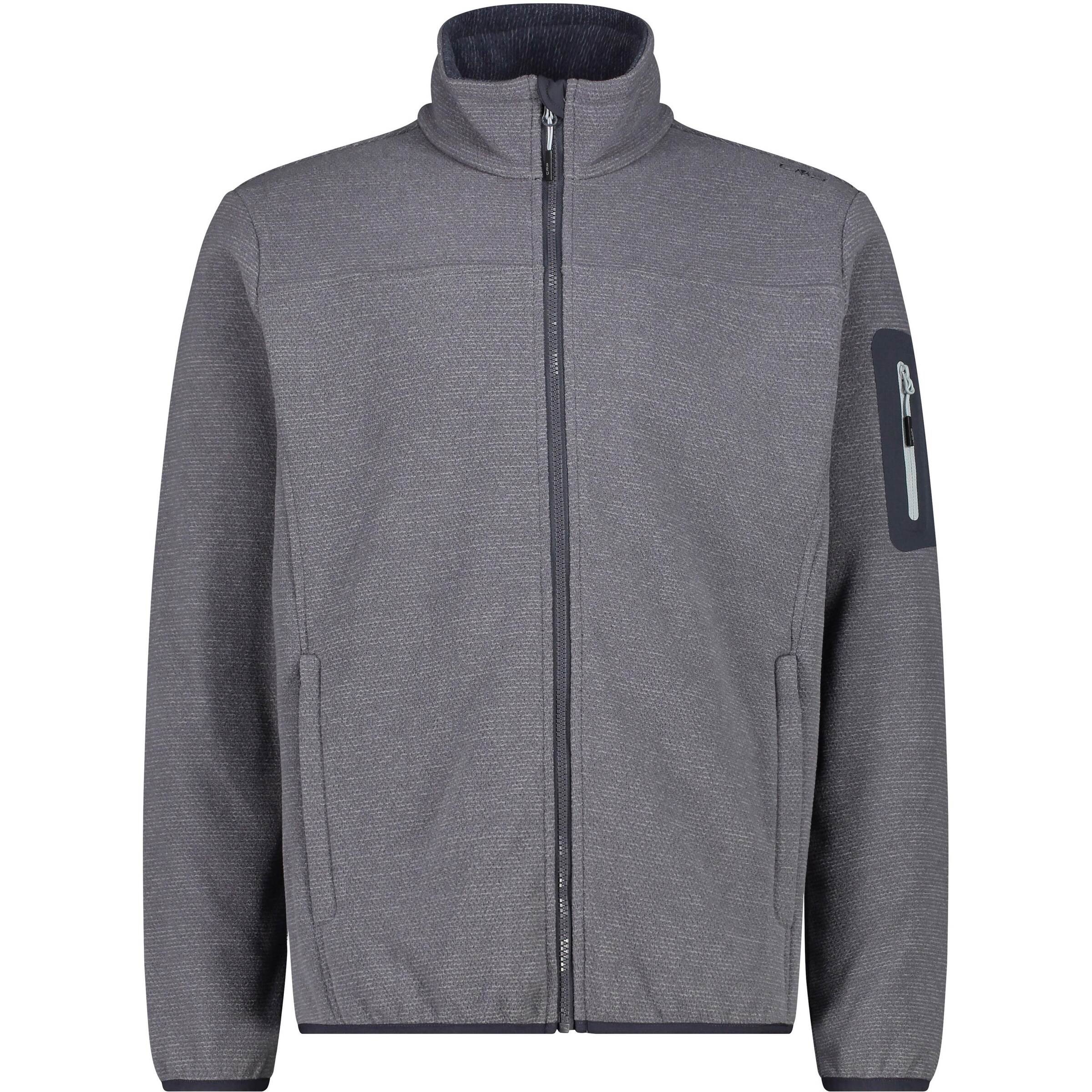 CMP Athletic Fleece Jacket in Grey: front