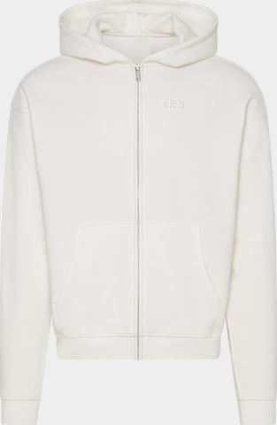Sweat-shirt 'Relaxed Zip' cfab (formerly creamy fabrics) en blanc : devant